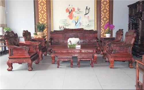  青岛红木家具哪家好|缅甸花梨茶几价格|善工红木供
